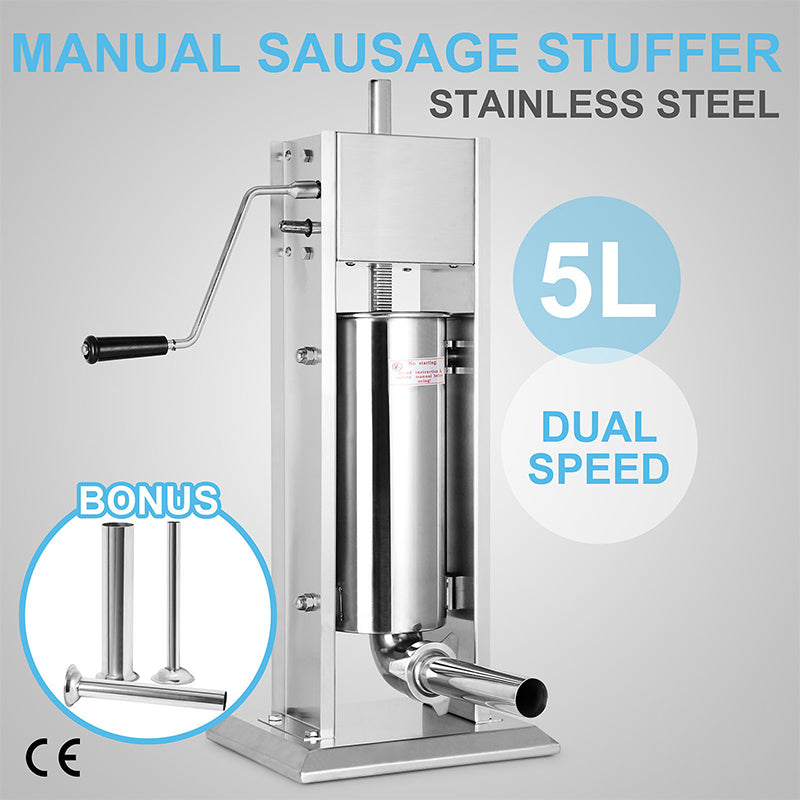 5L Sausage Stuffer Stainless Steel Sausage Making Machine Homemade Sausage Maker