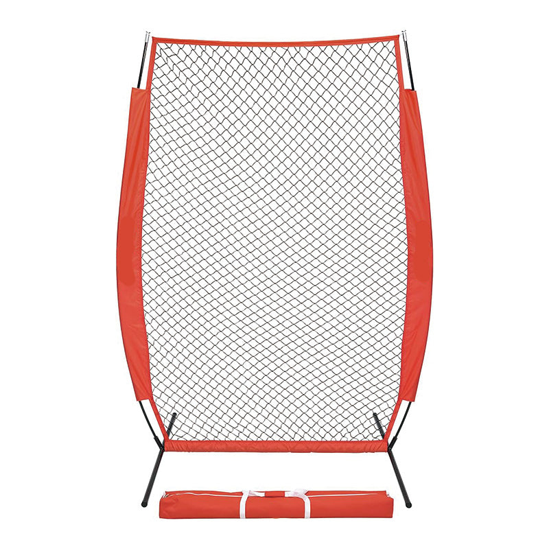 Screen Baseball for Batting Cage, 7x4 ft Baseball & Softball Safety Screen, Body Protector Portable Batting Screen with Carry Bag & Ground Stakes, Baseball Pitching Net for Pitchers Protection