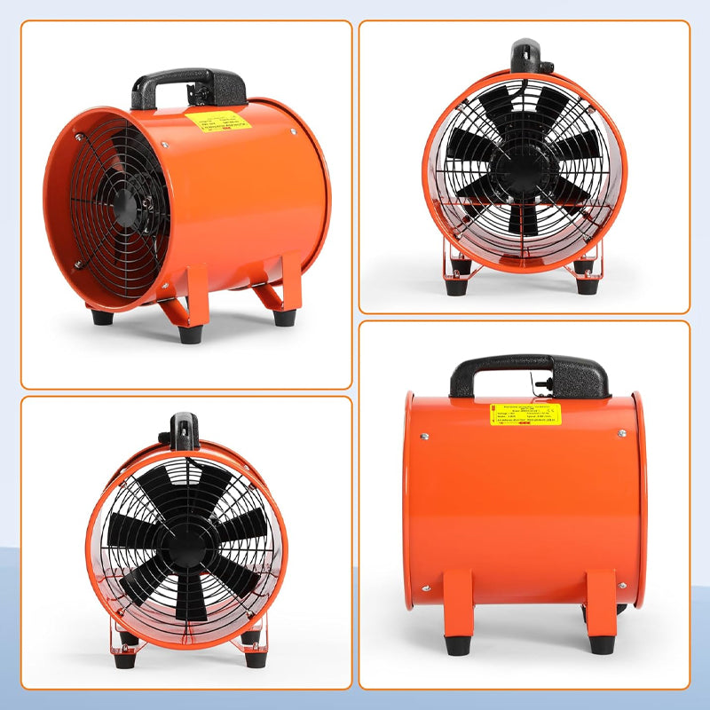 12 Inch Portable Ventilator with 32.8 FT Hose Utility Blower Exhaust Low Noise Extraction and Ventilation Fan