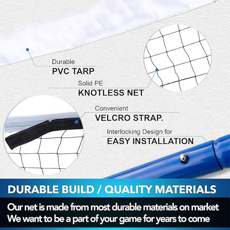 Portable Pickleball Net System,22FT USAPA Regulation Size Pickle Ball Net System with Storage Bag for Indoor Outdoor Game