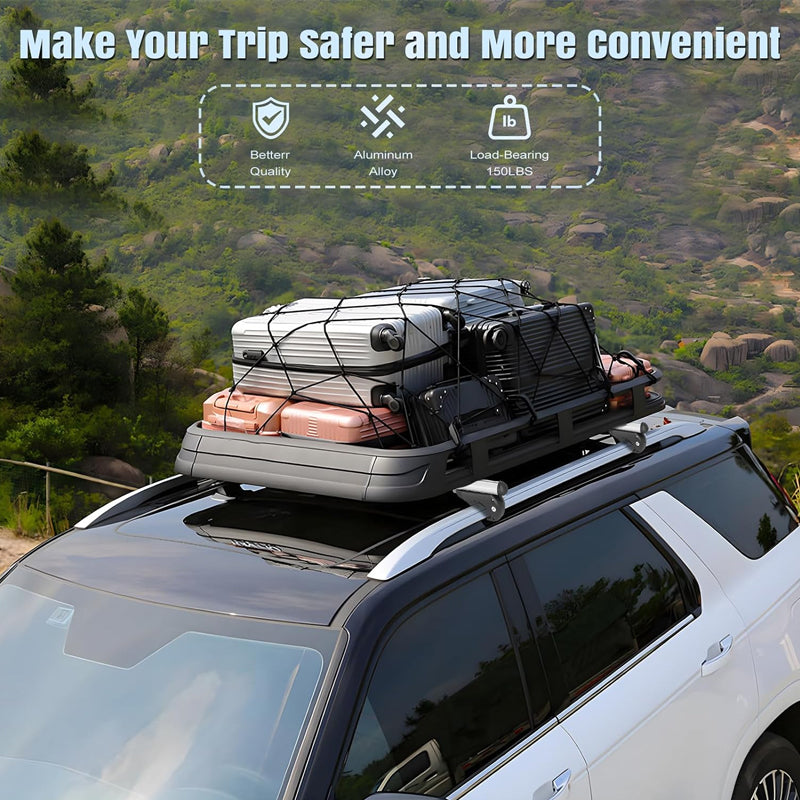 54" Roof Rack Cross Bars Aluminum Roof Rack Crossbars 150 lbs Load Capacity for SUVs Sedans Vans