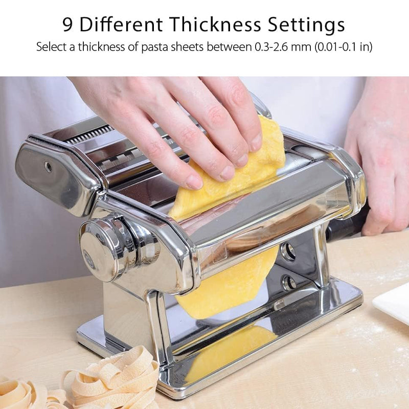 Pasta Machine Noodles Maker 9 Adjustable Thickness Settings Pasta Maker