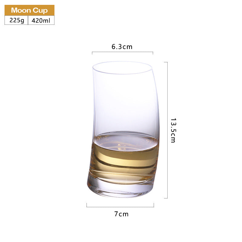 Creative Moon Cup Crystal Glass Cocktail Cup Special Shaped Cup Spirits Shot Glass