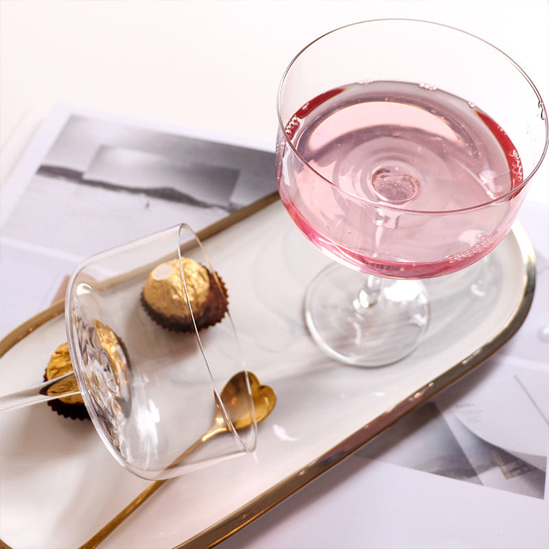 350ml Crystal Glass Cocktail Stemware Creative Wine Stemware Spirits Shot Glass Dessert Cup