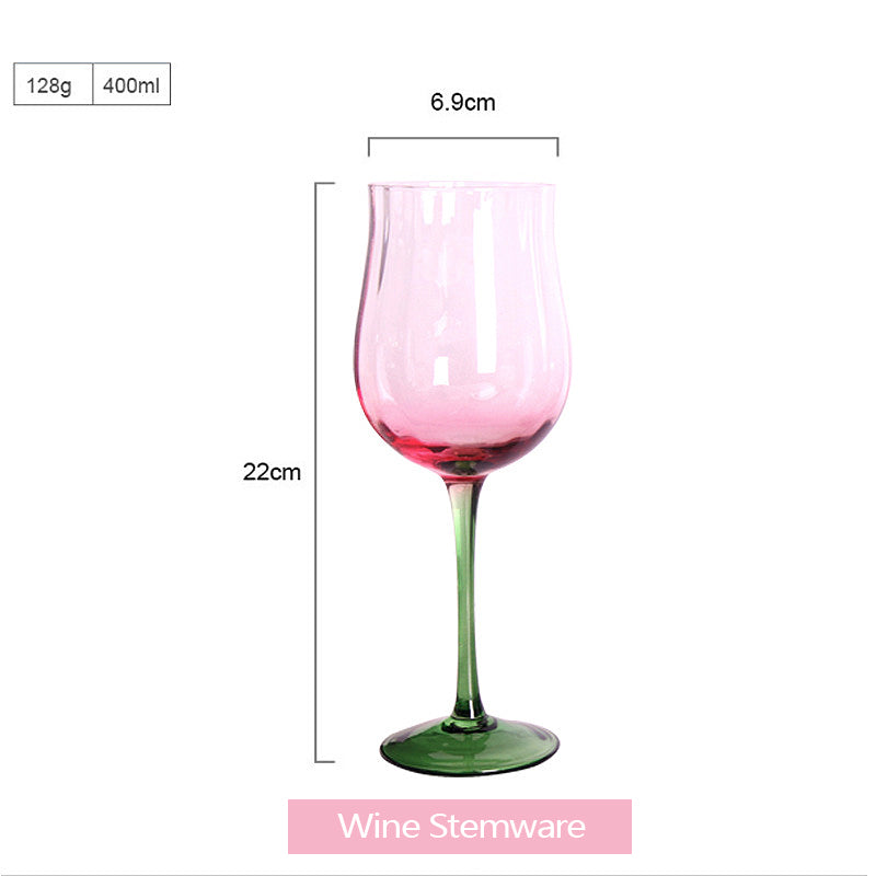Tulip Wine Stemware Crystal Red Wine Glasses Elegant Long Stemware Red Wine or White Wine Glassware