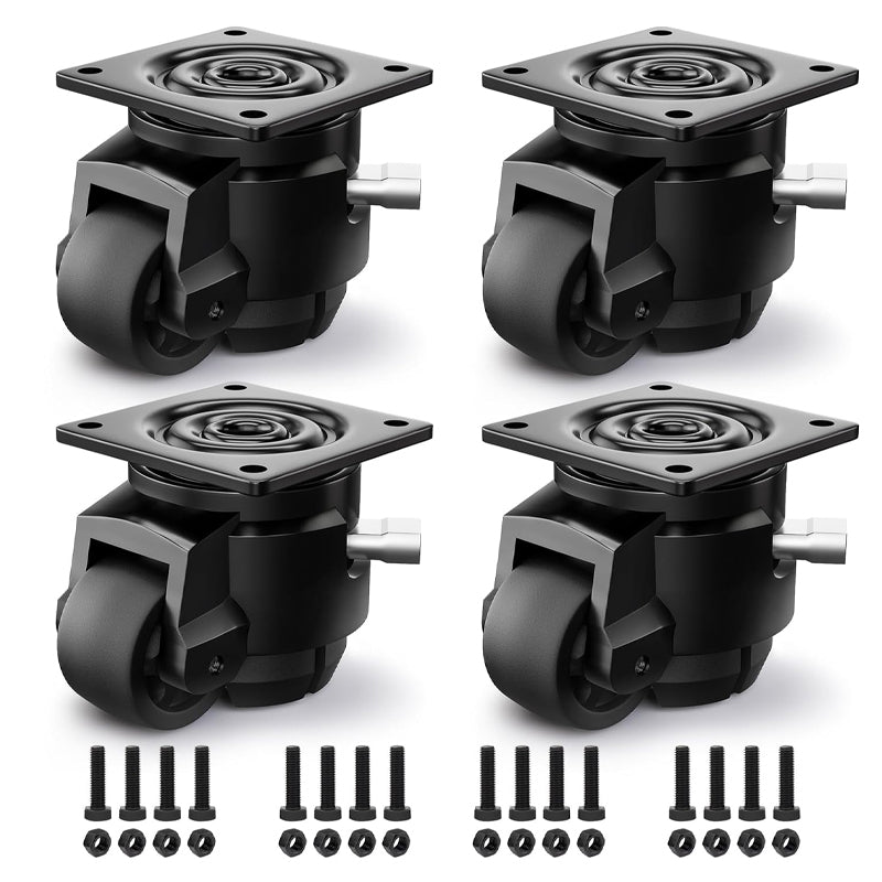 4pcs Leveling Casters 2200 lbs Total Load Capacity Adjustable Casters for Workbench Machine