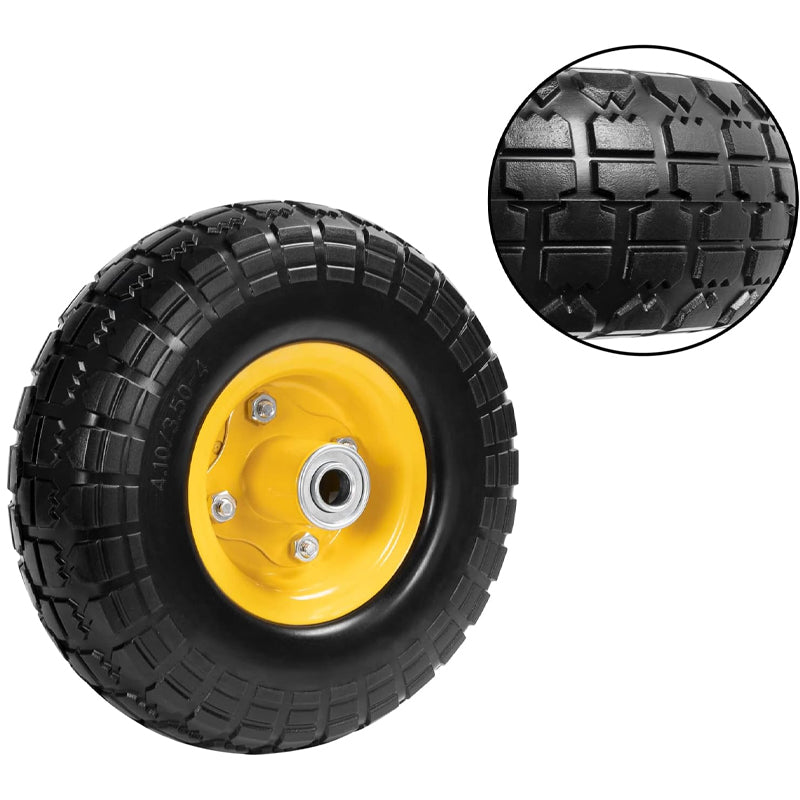 10" Solid Tire Wheel 220 lbs Dynamic Load 2pcs Wheels for Hand Truck Utility Cart Dollies Various Carts
