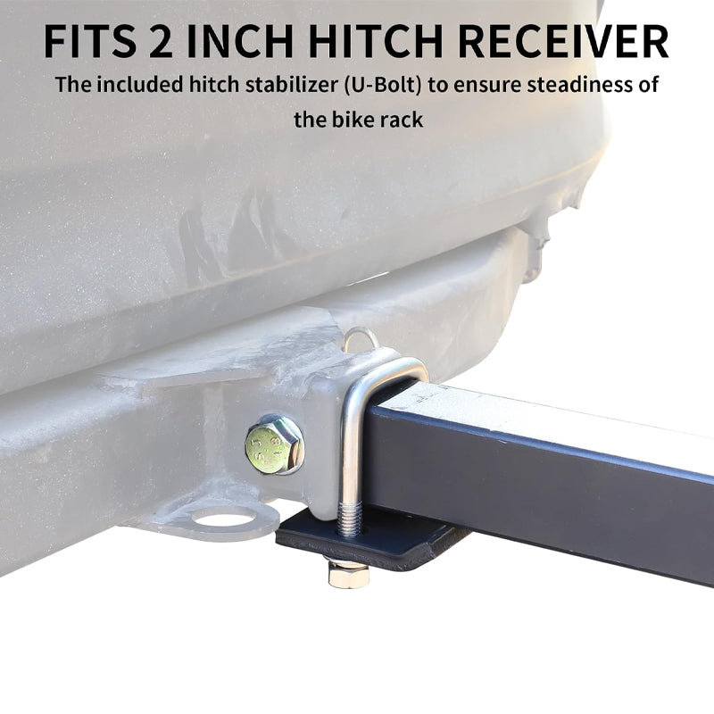 2-Bike Hitch Bike Rack 90 lbs Capacity Tiltable Bicycle Carrier Rack with Hitch Tightener and Strap