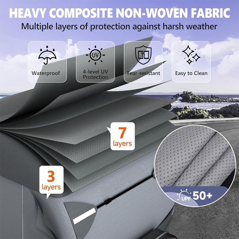 10'-12' Teardrop Trailer Cover Non-Woven 7 Layers Camper Cover RV Cover Camper Cover