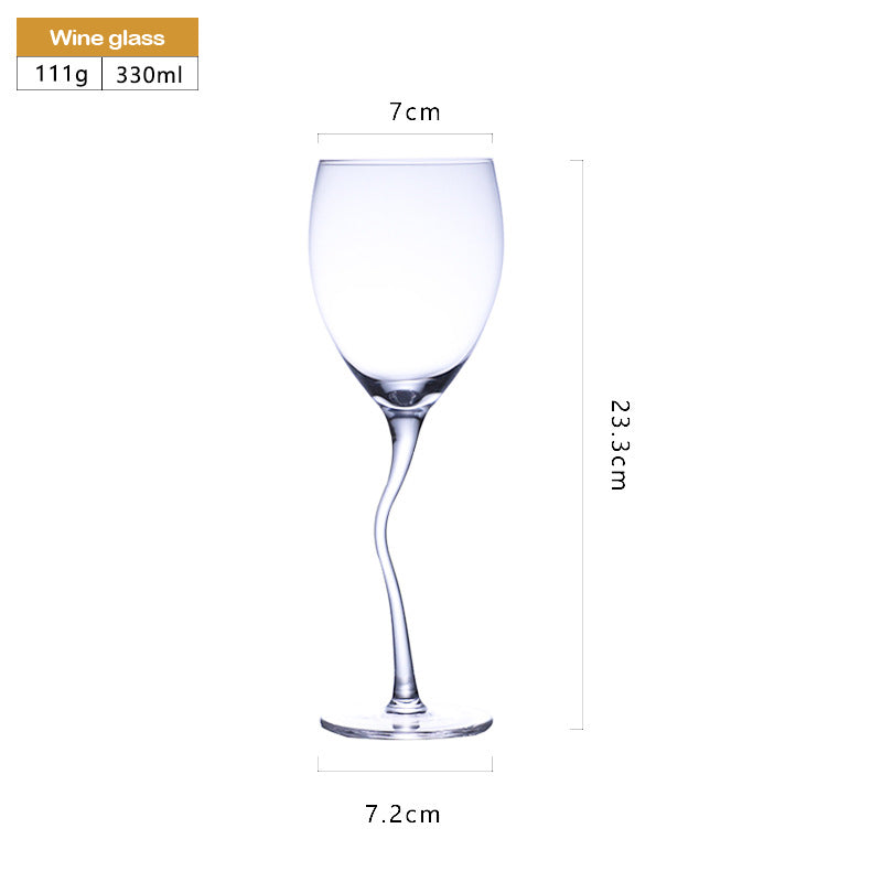 Romantic Wine Stemware Champagne Cocktail Glass Twist Glass Crystal Lead-Free Glass