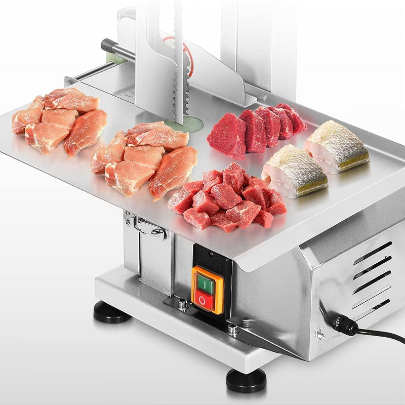 750w Bone Saw Machine Electric Frozen Meat Cutting Table Bandsaw Machine Stainless Steel Countertop