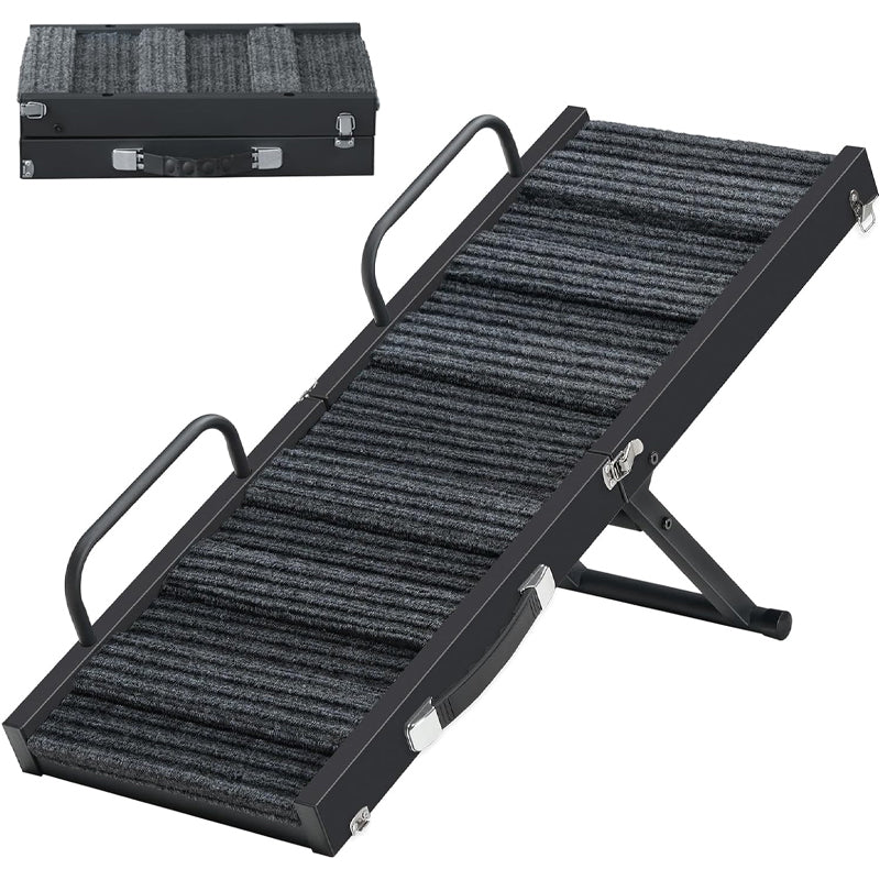 Dog Ramp 32" Long Folding Pet Ramp 5 Adjustable Height from 10.2" to 21.7" for Couch Bed or Car