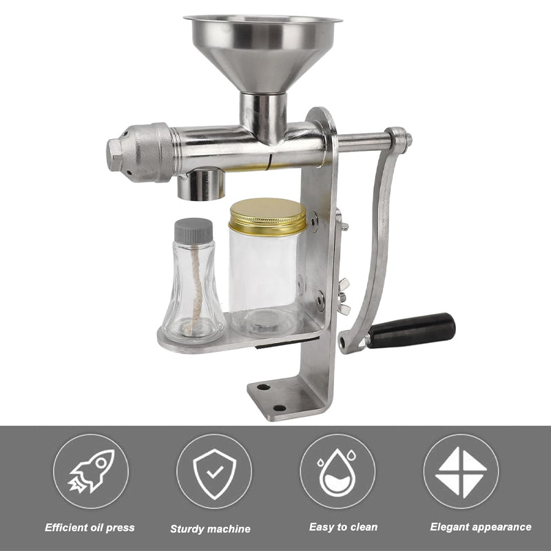 Manual Oil Press Machine Household Stainless Steel Oil Extractor Machine for Nut Seed