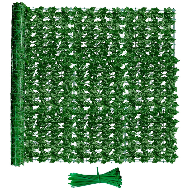 98" × 59" Artificial Ivy Privacy Fence Screen Green Wall Screen with Strengthened Joint