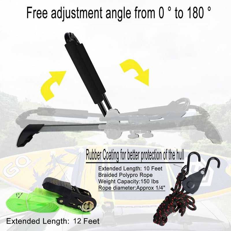 Kayak Roof Rack J-Bar Rack for Kayak Surf Board Canoe SUP Ski Board Folding Kayak Roof Rack