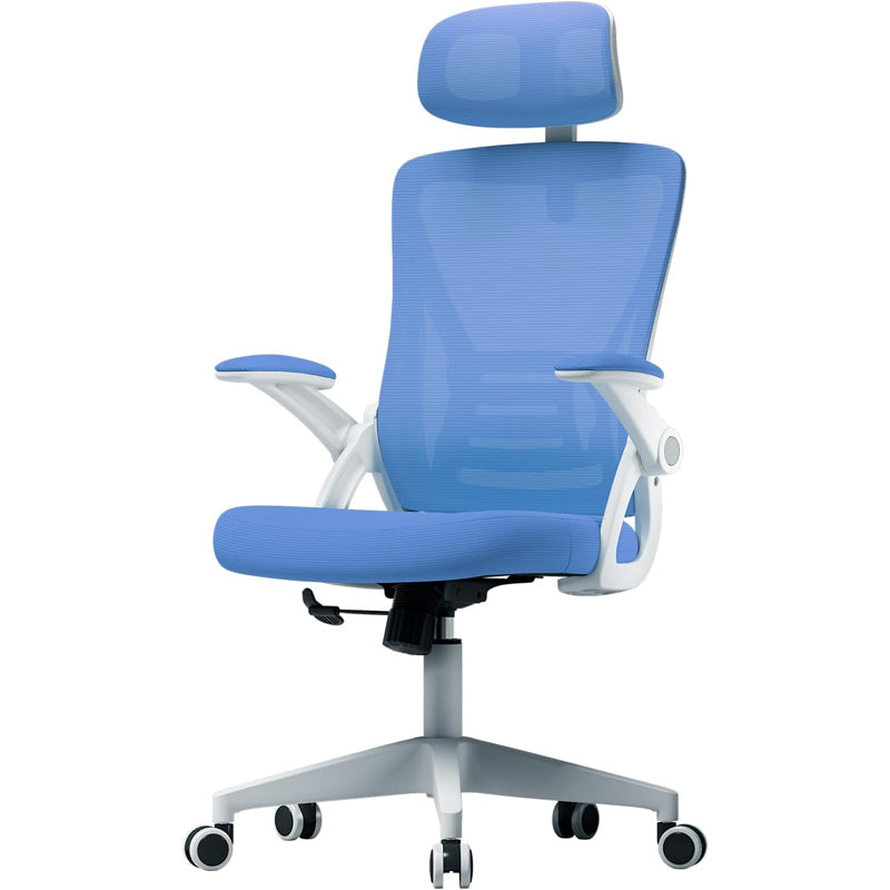 Breathable Mesh Office Chair Ergonomic Office Chair with Adjustable Lumbar Support and Flip-Up Arms