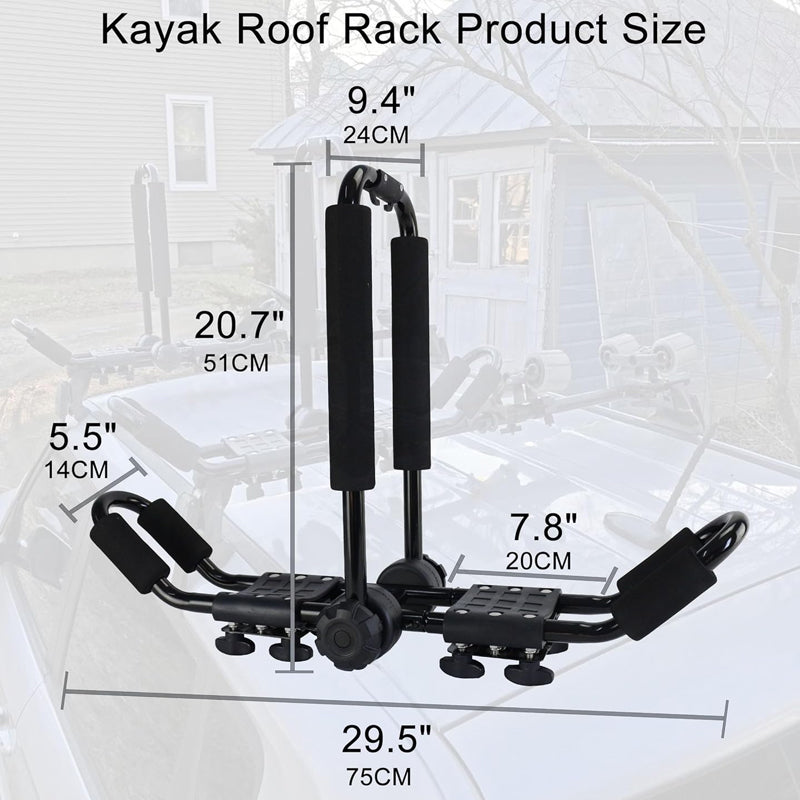 Kayak Roof Rack 1 Pair J-Bar 2 Kayaks Roof Rack Mounting On SUV Car and Truck Crossbars