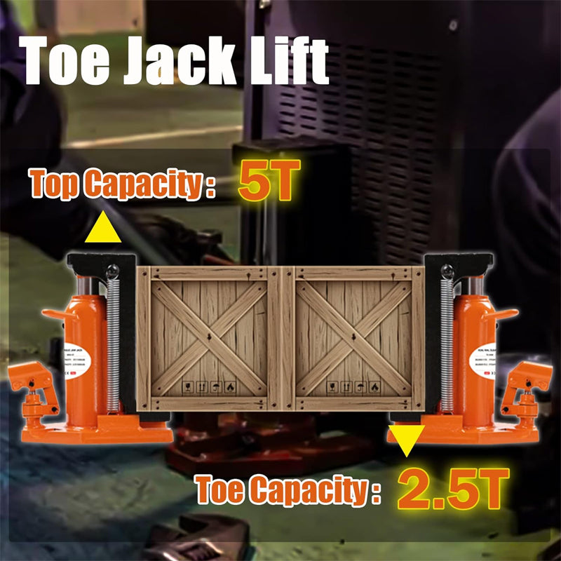 2.5 Ton/5 Ton Hydraulic Toe Jack Claw Jack ‎Car Floor Jack for Construction Landscaping Farm
