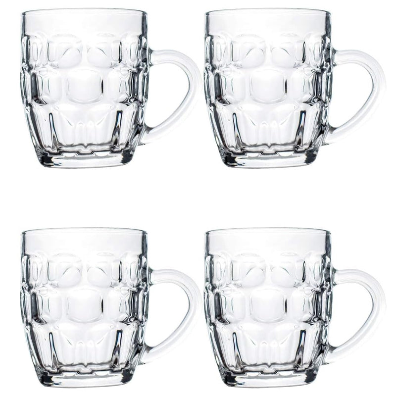 560ml Beer Mug With Handle Lead Free Glass Large Beer Glass For Bar Alcohol Beverages