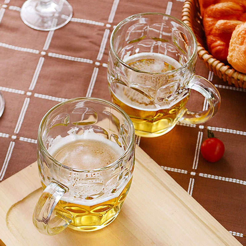 560ml Beer Mug With Handle Lead Free Glass Large Beer Glass For Bar Alcohol Beverages