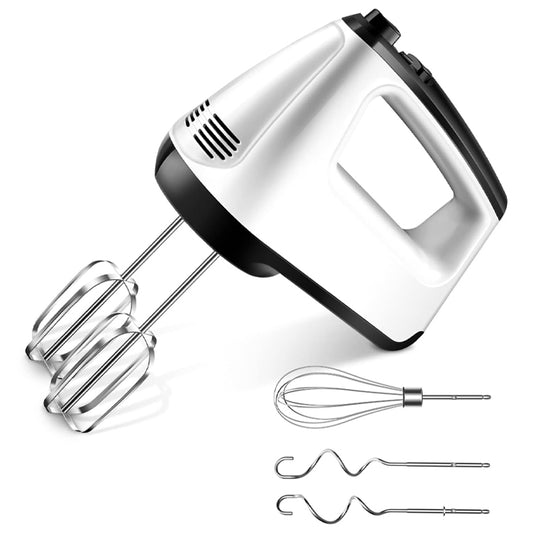 250w Electric Hand Mixer 6 Speed Handheld Mixer with 5 Stainless Steel Accessories