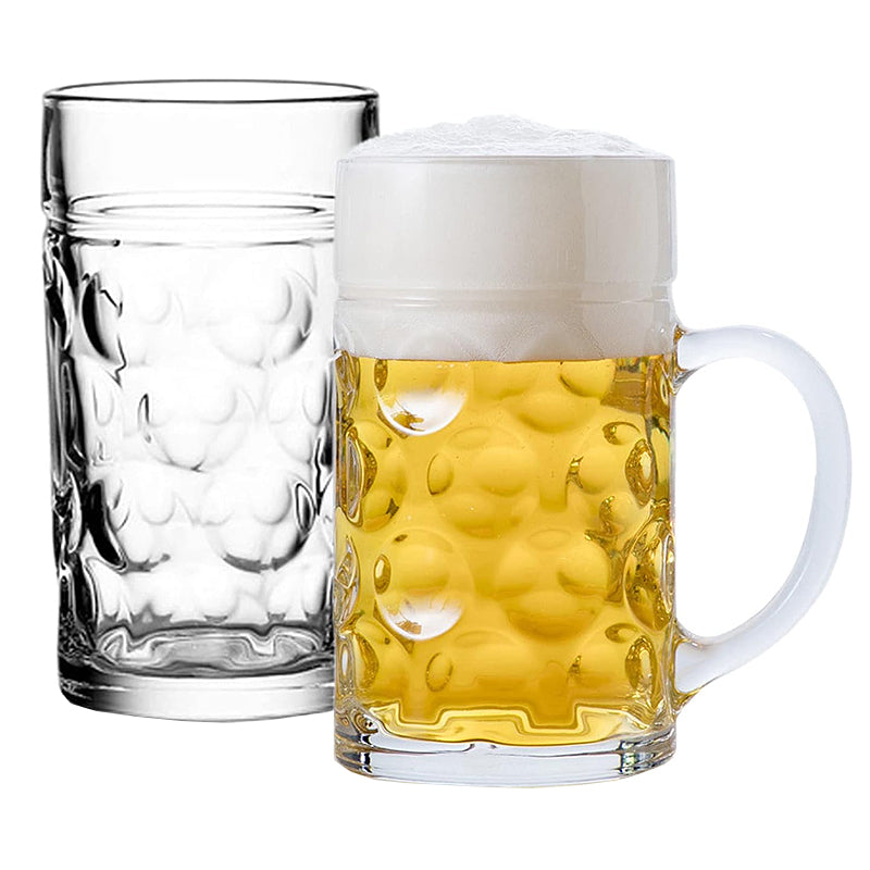 1200ml/40oz Big Beer Mug Jumbo Glass Beer Mug With Handle Super Beer Glass BPA Free