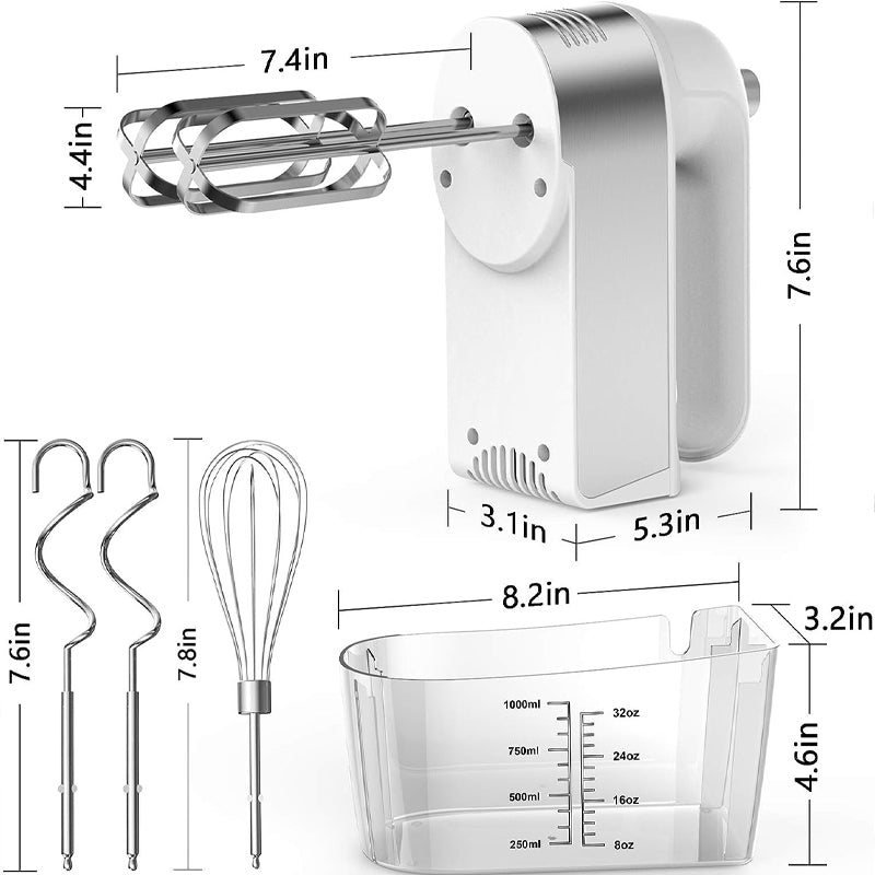 450w Electric Hand Mixer 5 Speed Kitchen Mixer For Whipping Dough Cream Cake