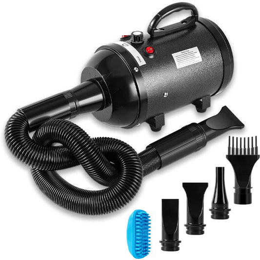 4.3HP/3200W Dog Dryer Stepless Adjustable Speed Dog Blow Dryer with 4 Nozzles