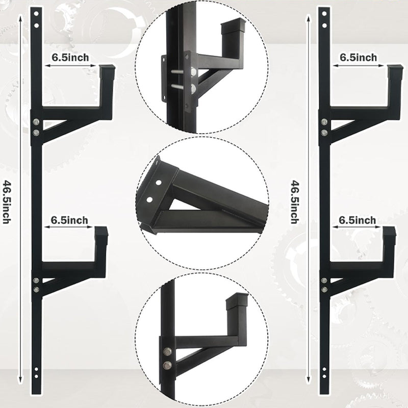 Trailer Ladder Rack 661 LBS Capacity for Enclosed Trailer Exterior Side Wall Carry 1 or 2 Ladders