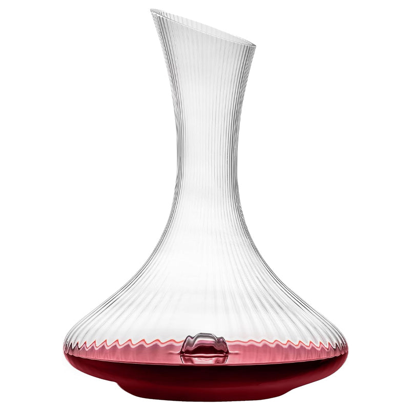 750ml Wine Decanter Lead-Free Crystal Glass Vertical Stripe Design Wine Accessories