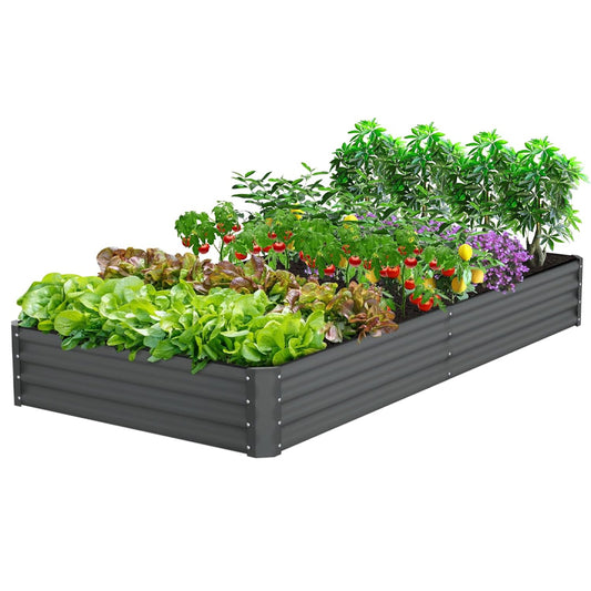 8x4x1 ft Raised Garden Bed Metal Planter Raised Garden Boxes Outdoor for Vegetables Flowers Herb