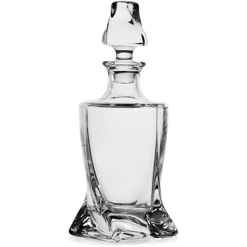 750ml/25oz Whiskey Decanter with Stopper Twisted Decanter for Liquor Scotch Bourbon Vodka Brandy