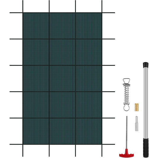 20x40ft Pool Safety Cover Fits Mesh Solid Pool Safety Cover Winter Pool Safety Cover with Installation Tools