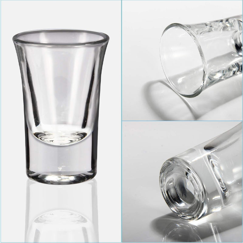 30ml/1oz Shot Glass Cone Shaped Spirits Shot Glass with Heavy Base Wide Mouth