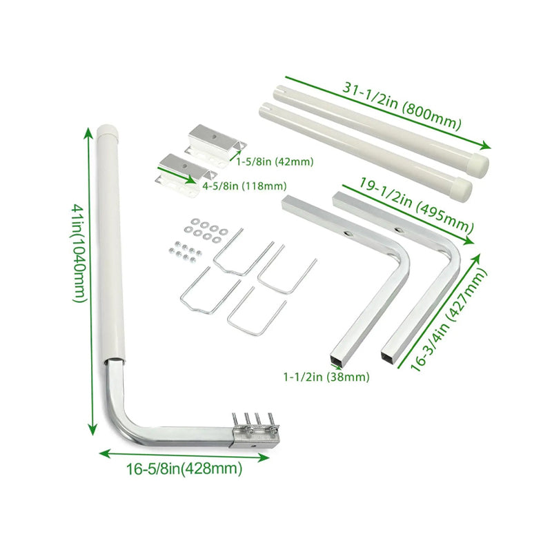 40" Boat Trailer Guide Poles Steel Trailer Post Guide on PVC Pipes for Ski Boat Fishing Boat