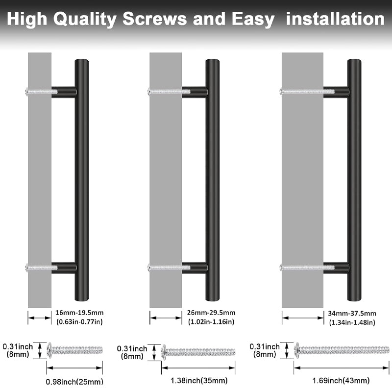 Cabinet Pulls Holes Centers 128mm/5Inch 30pcs Stainless Steel Cabinet Handles Cupboard Door Handles