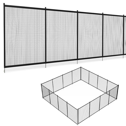 4 × 48 Ft Pool Fence Inground Pool Safety Fencing Removable Pool Fence for Kids and Pets