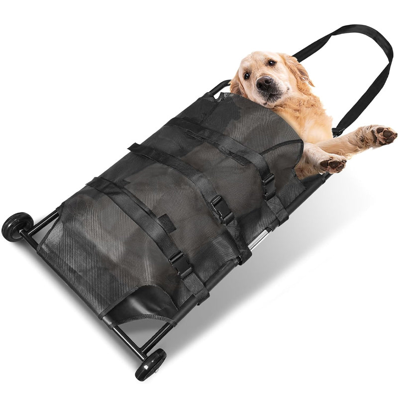 Animal Stretcher 45 x 22 Inch Pet Transport Stretcher 250lbs Large Dog Stretcher with Wheels