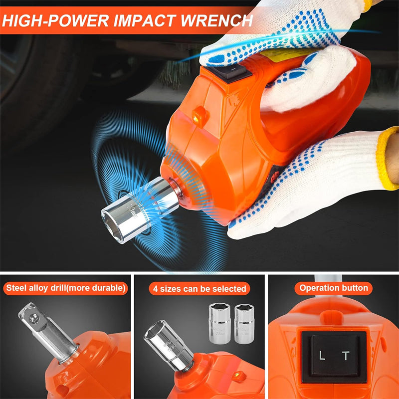 Electric Car Jack 5 Ton 12V Hydraulic Car Jack Lift with Electric Impact Wrench for Change Tires