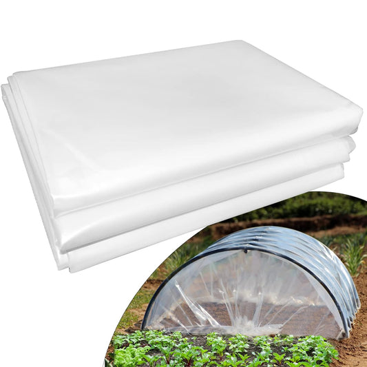 10 x 26 Ft Greenhouse Film 6 Mil Thickness UV Resistant Clear Polyethylene Film GreenHouse Plastic Cover