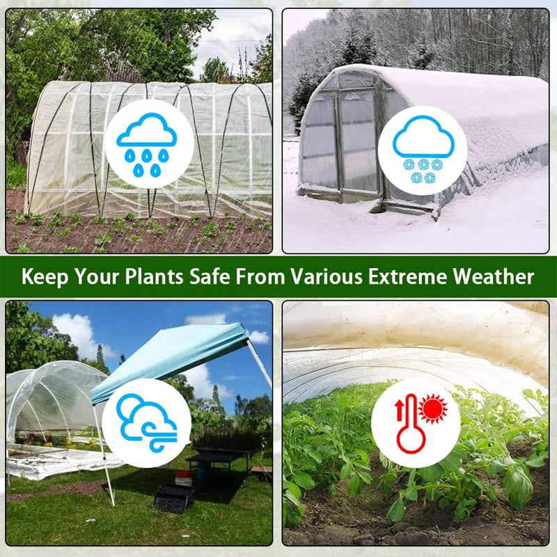 10 x 26 Ft Greenhouse Film 6 Mil Thickness UV Resistant Clear Polyethylene Film GreenHouse Plastic Cover