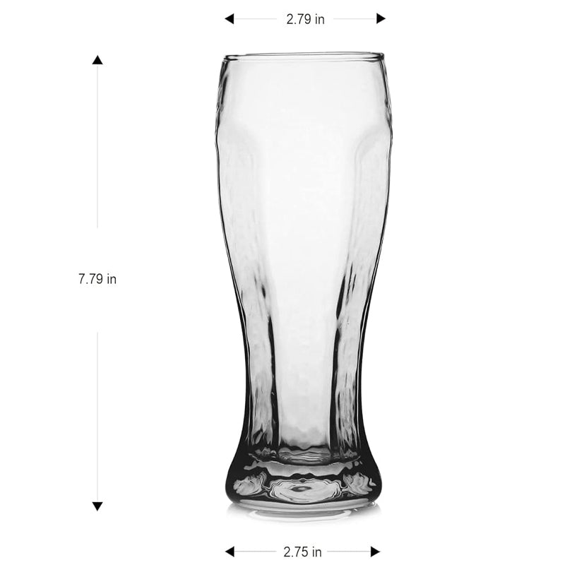 16oz Crystal Craft Wheat Beer Glass Hexagon Shape Pilsner Glass Premium IPA Glass