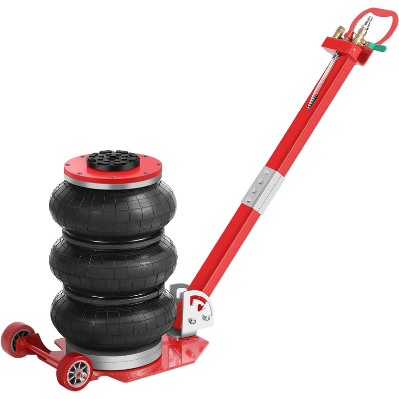 3 Ton/6600 lbs Triple Bag Air Jack Lifting Height 15.7 Inch Pneumatic Jack with Adjustable Long Handle