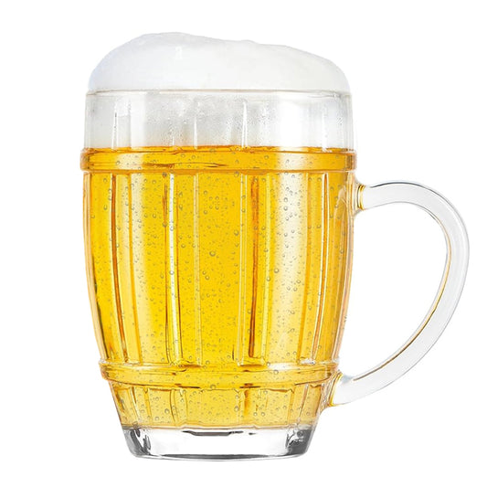 390ml 590ml Barrel Glass Beer Mug Geometric Beer Stein Household Cup