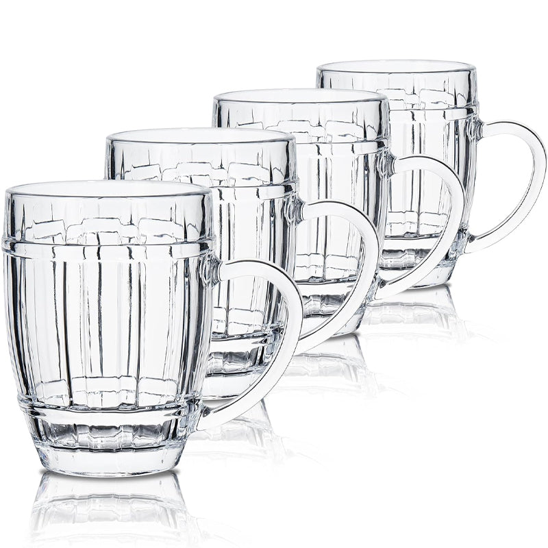 390ml 590ml Barrel Glass Beer Mug Geometric Beer Stein Household Cup