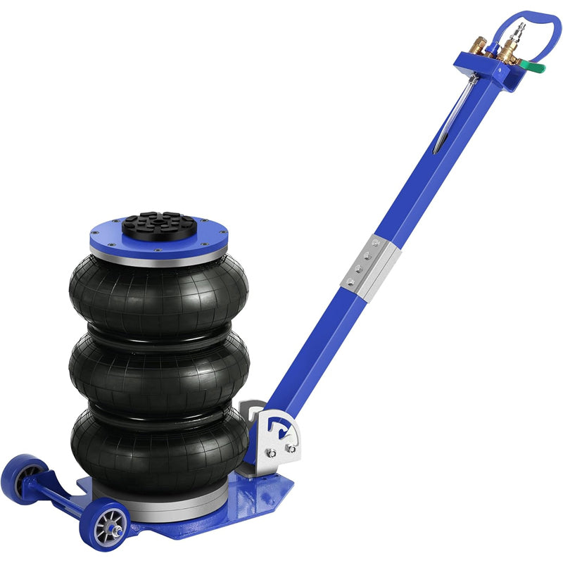 Blue 3 Ton/6600 lbs Air Jack Heavy-Duty Triple Bag Air Jack Pneumatic Jack with Adjustable Long Handle