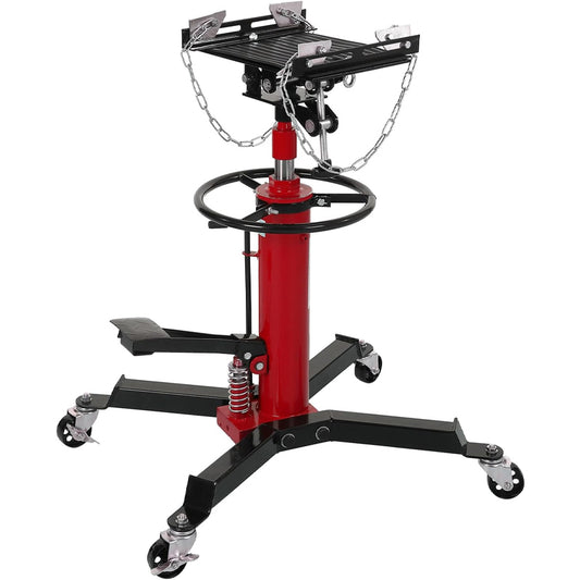 1/2 Ton/1100 lbs Transmission Jack Red Hydraulic Telescopic Transmission Jack 2 Stage with Foot Pedal