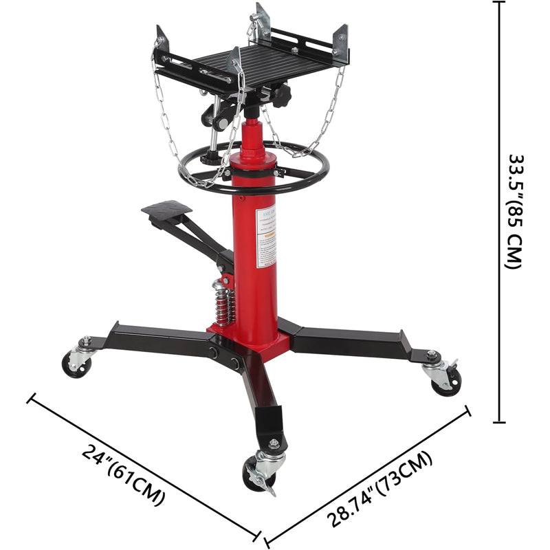 3/5 Ton/1322 lbs Transmission Jack 2 Stage Adjustable Hydraulic Transmission Jack Lift Hoist