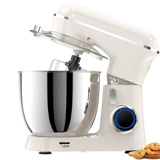 6.5QT Stand Mixer 660W 10-Speed Tilt-Head Electric Stand Mixer Stainless Steel Bowl