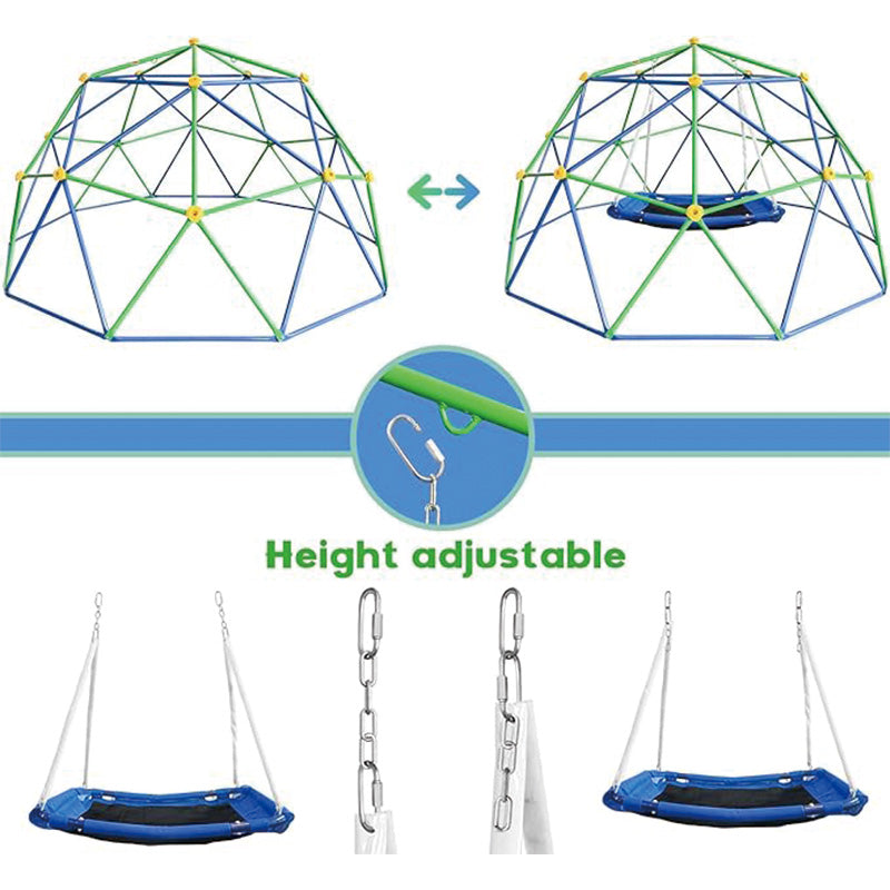 Climbing Dome, 6FT Geometric Dome Climber Play Center for Kids 3 to 9 Years Old, with Climbing Grip, Outdoor and Indoor Play Equipment for Kids